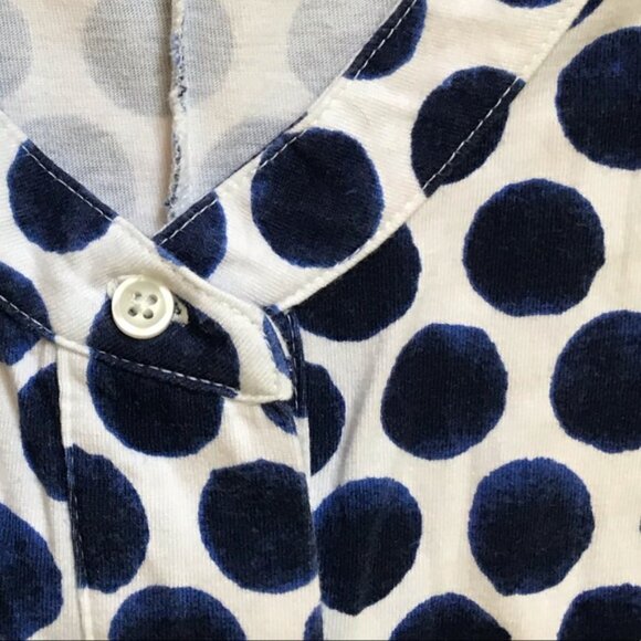 GAP Vintage Polka Dot Drop Tie Waist Pockets Cotton Dress Shirt T-shirt Mini Top - Picture 14 of 14